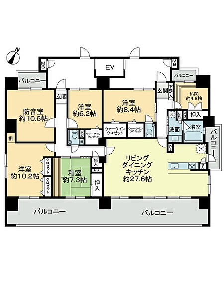 施工例19 平屋 純和風 高天井 見せ梁 最上階 公団 1階寝室の家など間取りをご紹介 福岡の分譲住宅 注文住宅なら山根木材の家