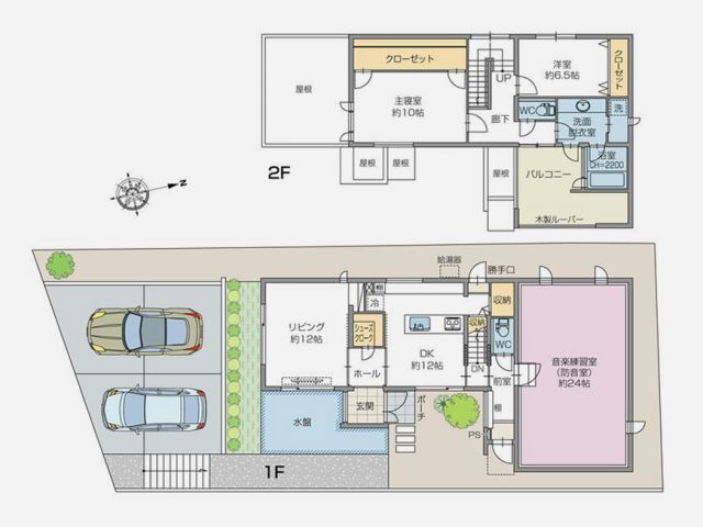 【南区長住】間取り公開。24帖防音室のある2LDK